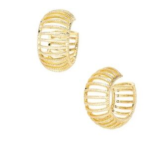 CULT GAIA 
Davina Rhinestone Embellished Hoop Earrings
